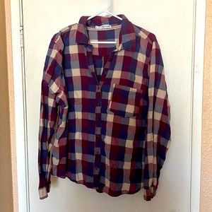 Button down plaid top